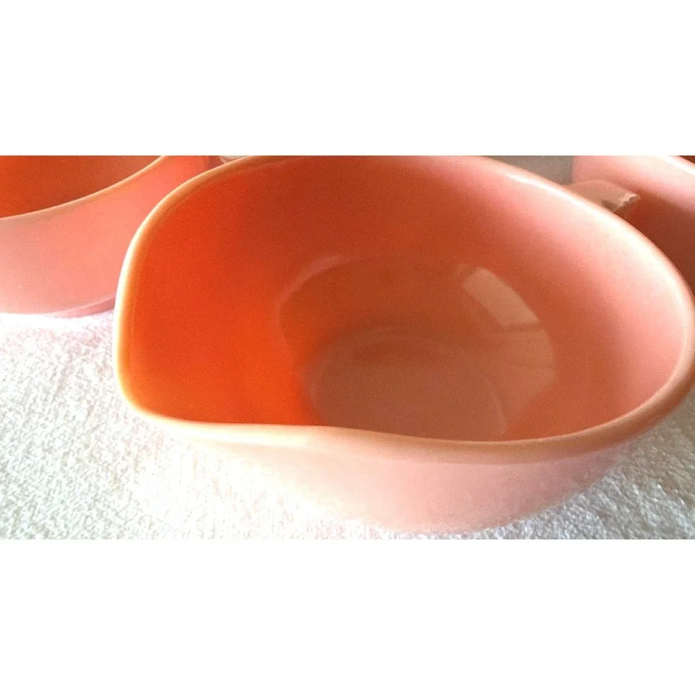 Harmony House Cataline Creamer Sugar Cup Set Pink Vintage MCM Melmac
